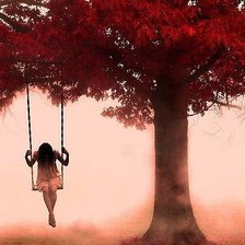 Схема вышивки «качели»