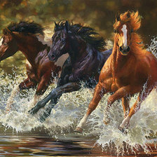 Схема вышивки «ЛОШАДИ»