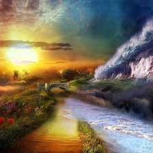 Схема вышивки «Закат»