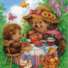 Схема вышивки «Ежики»