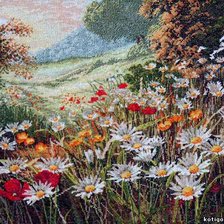 Схема вышивки «ромашковое поле»