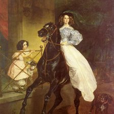 Схема вышивки «Брюллов Карл Павлович-Всадница»