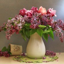 Схема вышивки «Букет сирени»