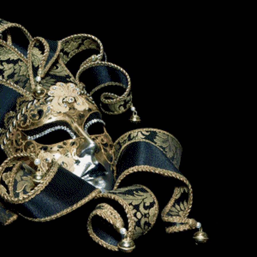 маска на черном 2 - картины, картина - предпросмотр