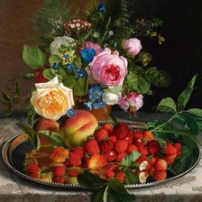 Цветы с клубникой