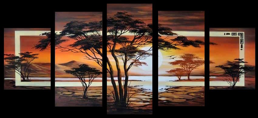 тихий вечер - модульная картина - оригинал