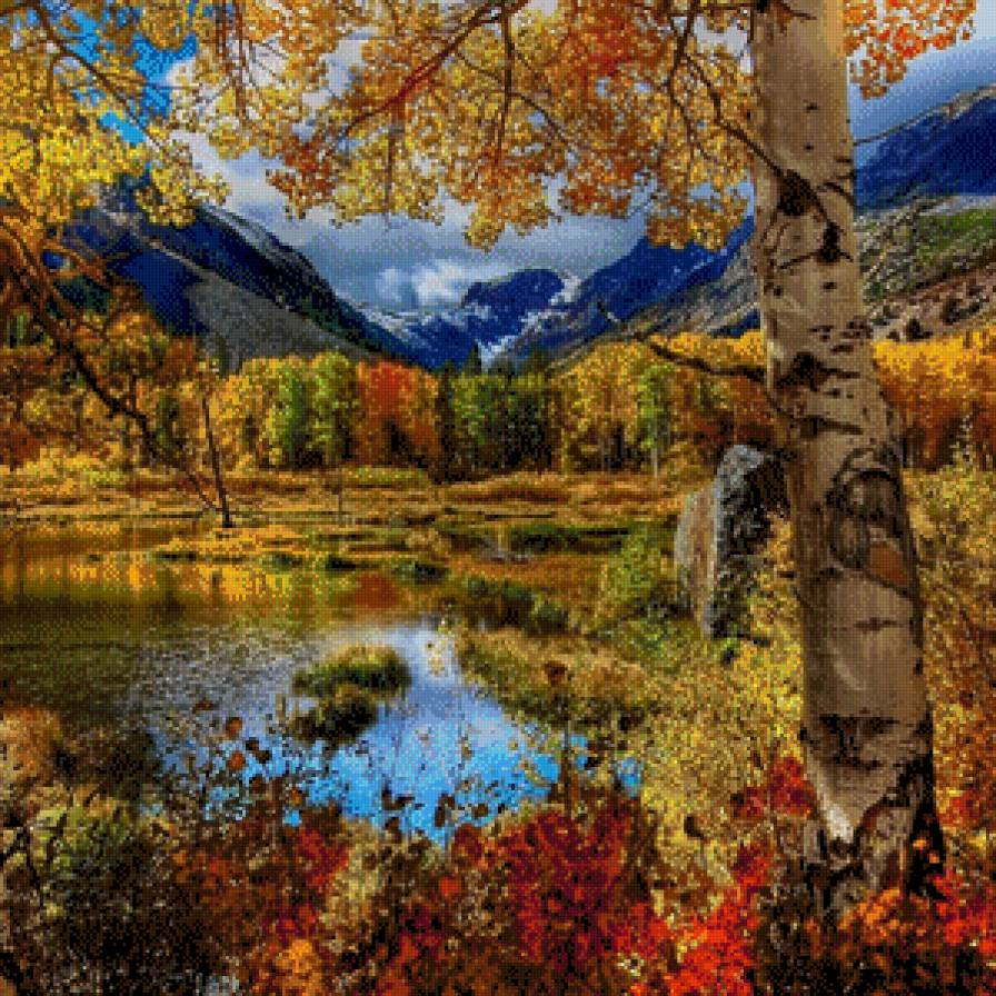 серия:краски осени - картины, осень, картина, пейзаж - предпросмотр