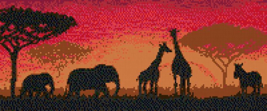 закат африка - предпросмотр