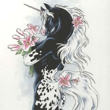 Схема вышивки «Единорог»