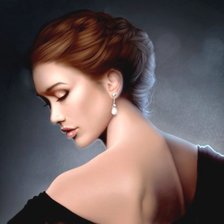 Схема вышивки «девушка загадка»