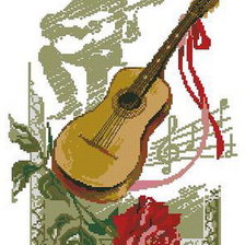 Схема вышивки «Натюрморт с гитарой»