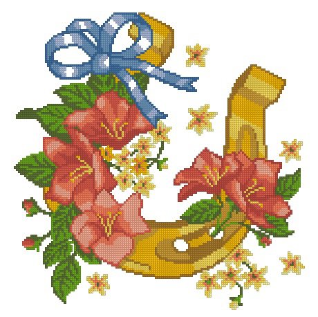 Подкова на счастье - оберег, подкова, цветы - оригинал