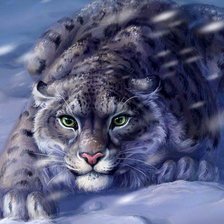 Схема вышивки «Снежный барс»