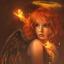 Схема вышивки «Рыжий ангел»