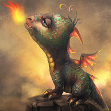 Схема вышивки «Милый дракоша»