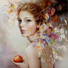 Схема вышивки «женский образ Wendy Ng»