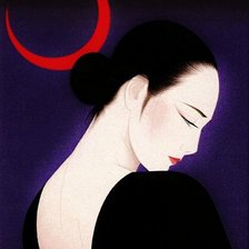 Схема вышивки «женский образ  Ichiro Tsuruta»