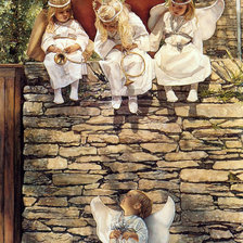 Схема вышивки «дети ангелы»