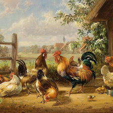 Схема вышивки «Птичий двор3»