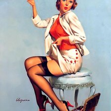 Схема вышивки «девушка»