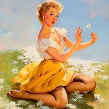 Схема вышивки «Девушка»