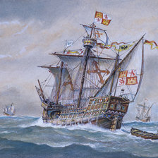 Схема вышивки «парусник»