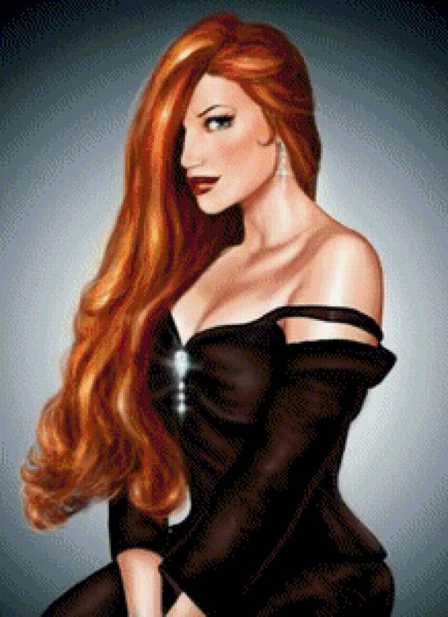 портрет - картина, девушка, красота женщины, , женщина - предпросмотр