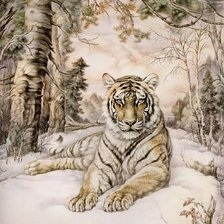 Схема вышивки «хозяин тайги»