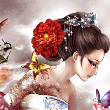 Схема вышивки «восточная красавица часть 1»