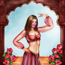 Схема вышивки «Восточная танцовщица»