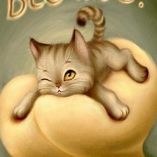 Схема вышивки «Смешной котенок»