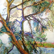 Схема вышивки «деревья»