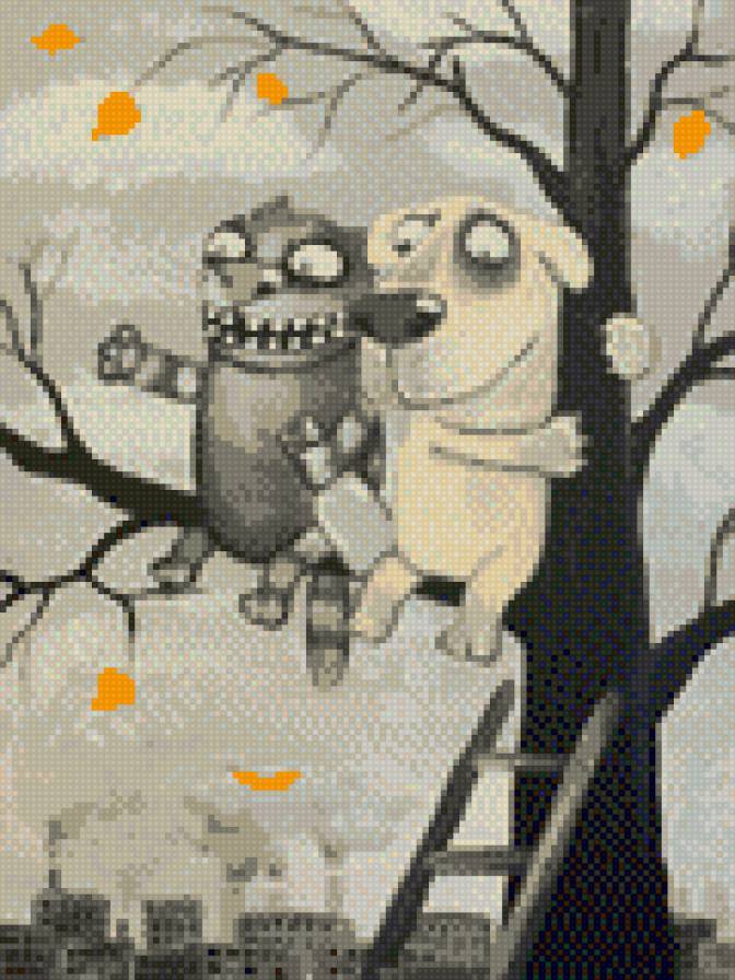 Смотри, братан, как красиво! - кот, собака, животные - предпросмотр