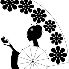 Схема вышивки «Гейша-1»