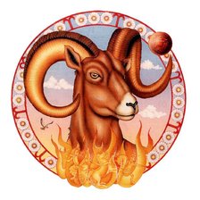 Схема вышивки «Знак зодиака-овен»