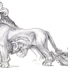 Схема вышивки «Лев»