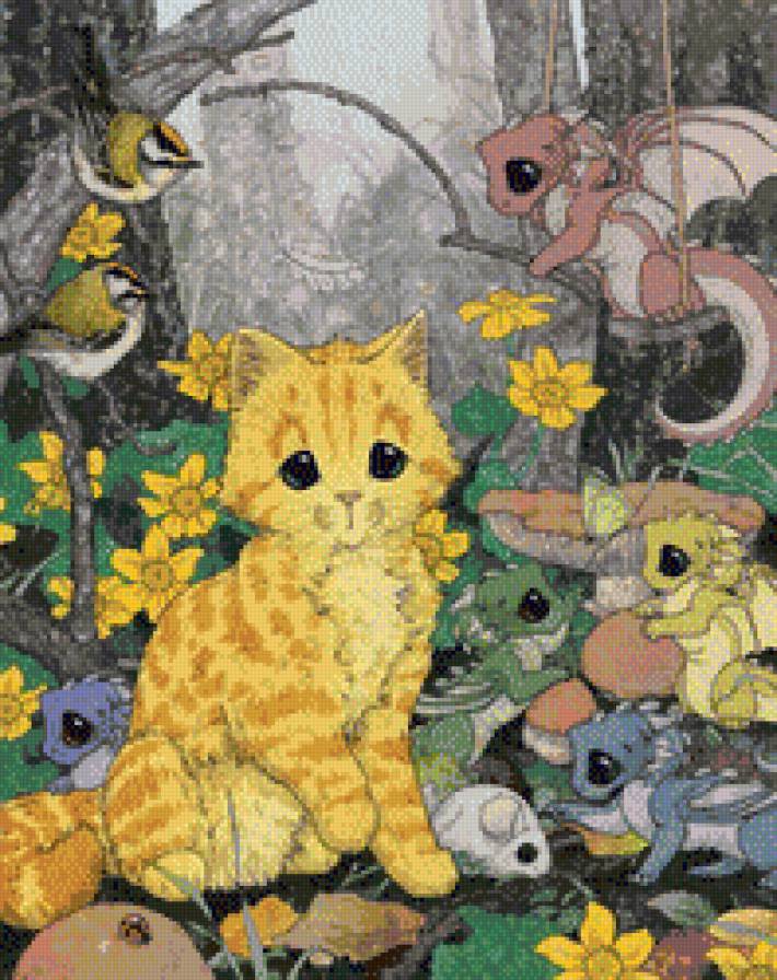 котик и дракончики - предпросмотр