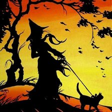 Схема вышивки «Ведьма»