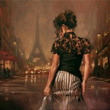 Схема вышивки «Парижская ночь»