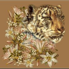 Схема вышивки «тигр»