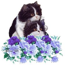 Схема вышивки «кошки»