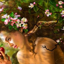 Схема вышивки «В Эдемском саду»