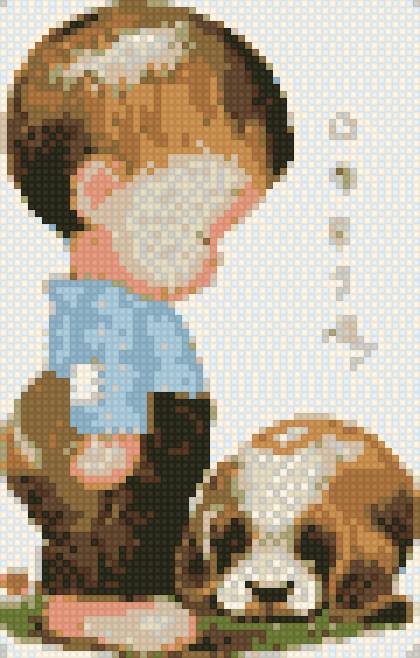 мальчик и собака - собака, грусть, мальчик - предпросмотр