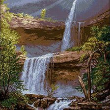 Схема вышивки «водопад»