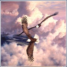 Схема вышивки «орлы»