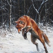 Схема вышивки «лиса»