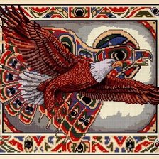 Схема вышивки «Летящий орел»