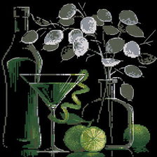 Схема вышивки «Натюрморт с мартини»