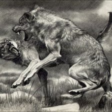 Схема вышивки «схватка»