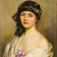 Схема вышивки «Девушка в тюрбане»